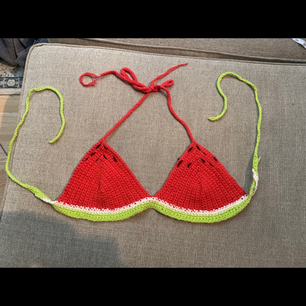 Watermelon Crochet Bikini Top